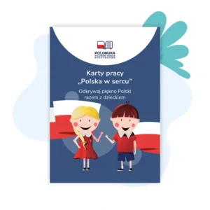 Okładka edukacyjnych kart pracy polska w sercu.