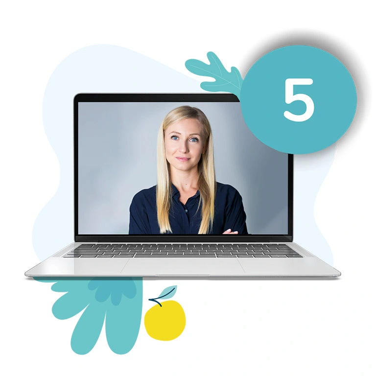 Laptop ze zdjęciem nauczycielki Polonijki.